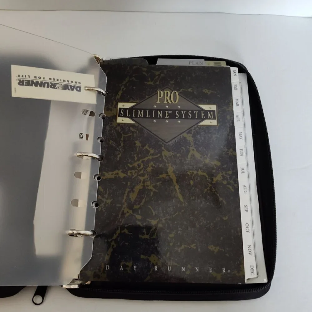Day Runner Black Zippered Planner